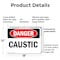 Signmission Caustic Danger Sign, Plastic, 18in W x 12in L, 2PK OS-2PACK-DS-P-1218-L-2416 - alternate 3